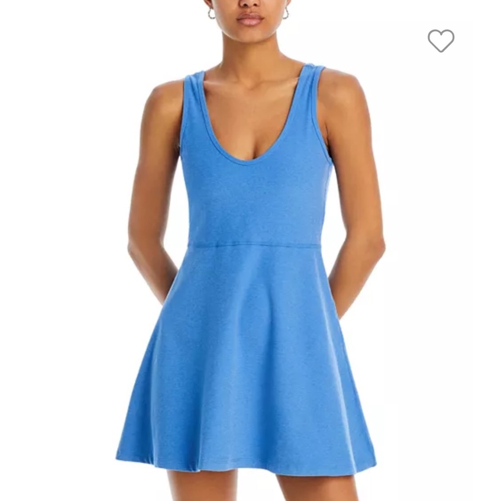 Beyond Yoga Women's Spacedye Movement Dress- blue. XS